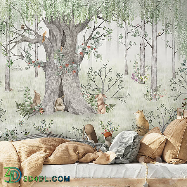 Wall covering - Designer wallpaper WOODY pack 1