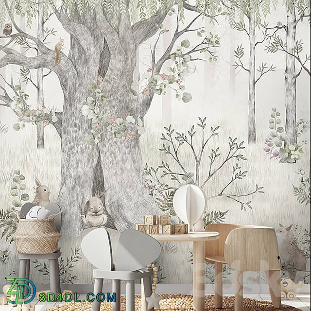 Wall covering - Designer wallpaper WOODY pack 1