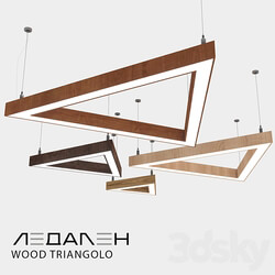 Wooden luminaire WOOD TRIANGOLO LEDALEN Pendant light 3D Models 3DSKY 