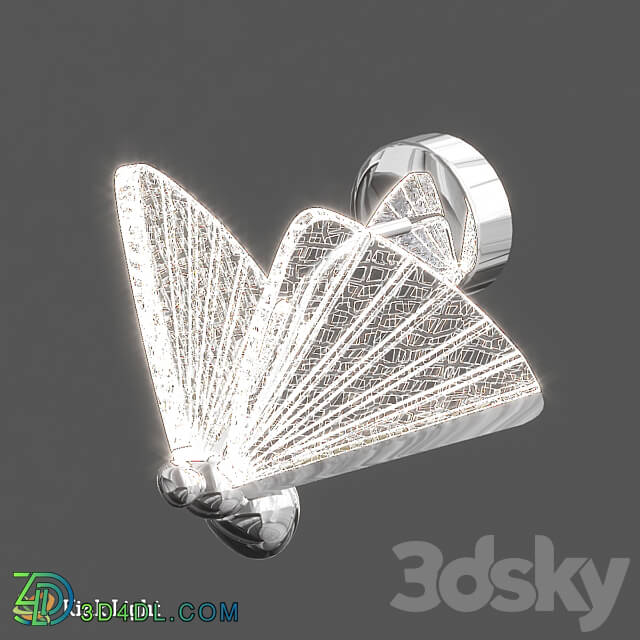 Butterfly chrome 08444.02 OM 3D Models 3DSKY