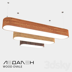 Wooden lamp WOOD OVALE LEDALEN Pendant light 3D Models 3DSKY 