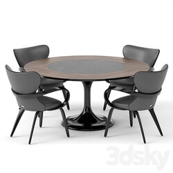 Table _ Chair - group with chairs apriori S _round table_ OM 