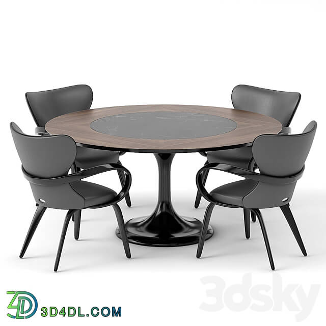 Table _ Chair - group with chairs apriori S _round table_ OM