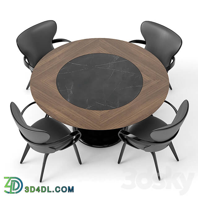 Table _ Chair - group with chairs apriori S _round table_ OM