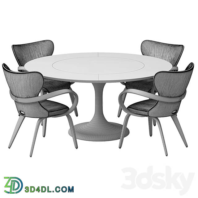 Table _ Chair - group with chairs apriori S _round table_ OM