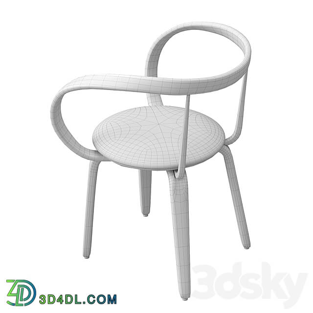 group with chairs apriori L round table OM Table Chair 3D Models 3DSKY