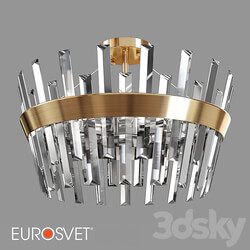 OM Ceiling chandelier with crystal Eurosvet 10111 5 Steccato Ceiling lamp 3D Models 3DSKY 