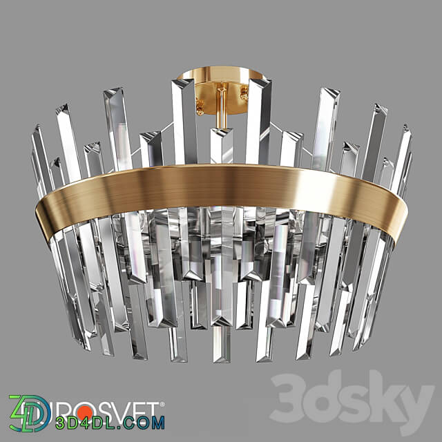 OM Ceiling chandelier with crystal Eurosvet 10111 5 Steccato Ceiling lamp 3D Models 3DSKY
