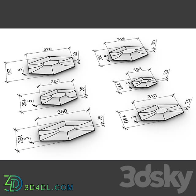 3D panel Meteorites 3D Models 3DSKY