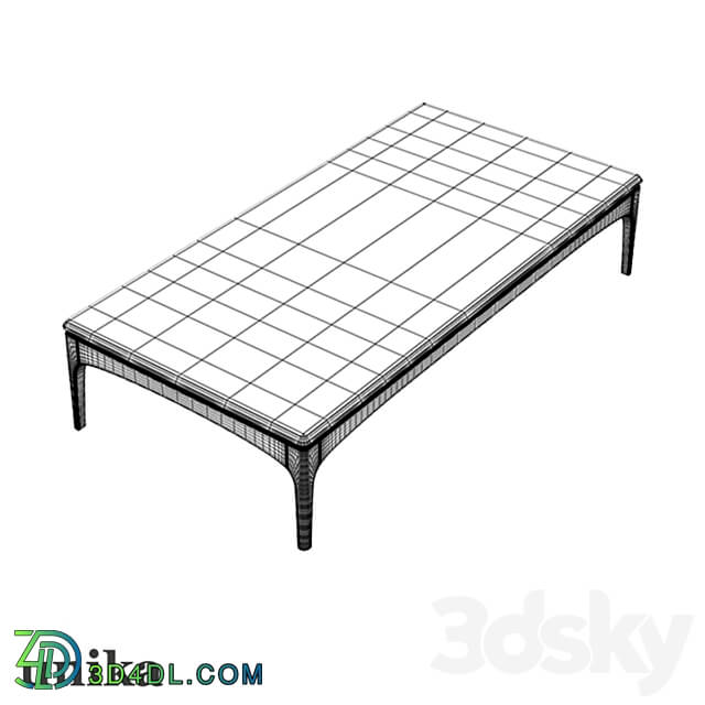 Tynd coffee table low rectangular 3D Models 3DSKY