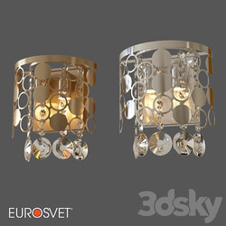 OM Wall lamp Eurosvet 10123 2 gold chrome Lianna 3D Models 3DSKY 