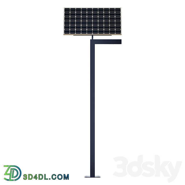 Street lighting - Set of autonomous park lighting on a solar battery Stolb SLP CUT