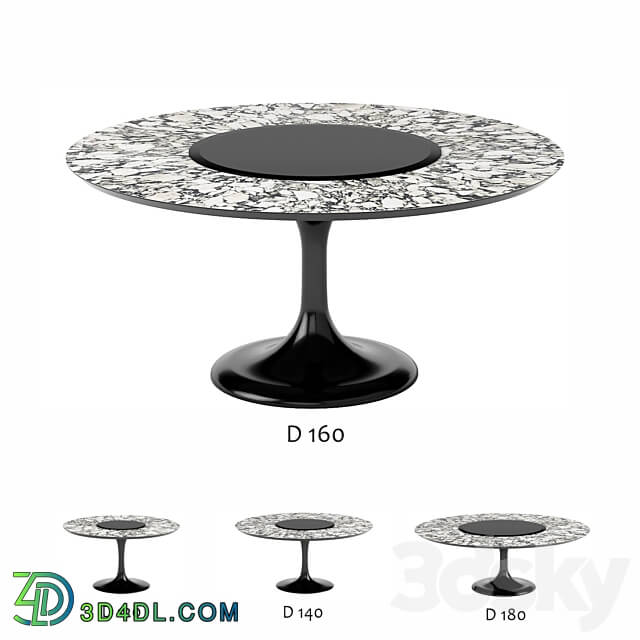 Table - round table apriori T _marble_ 120_140_160_180 OM