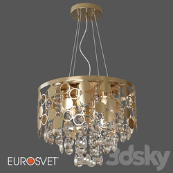 OM Hanging chandelier with Wi Fi control Eurosvet 10123 6 gold chrome Pendant light 3D Models 3DSKY 