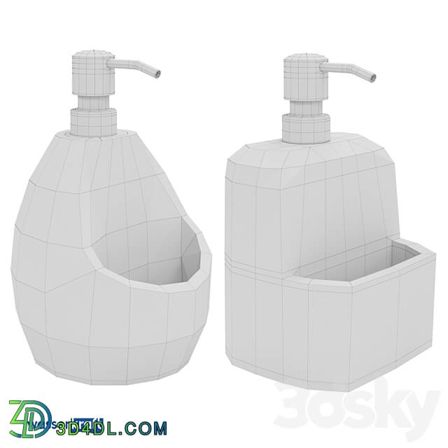 Bathroom accessories - Dispenser with a container for sponge_OM