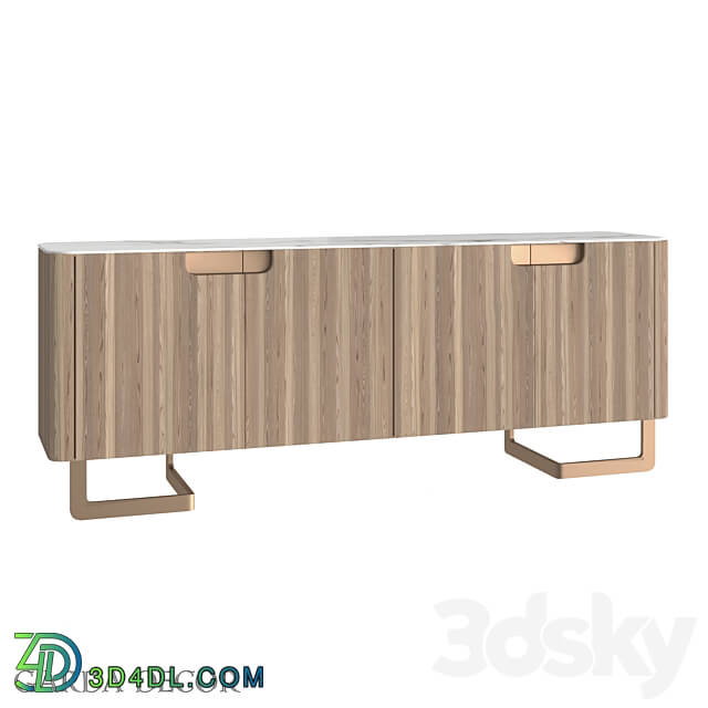 Sideboard _ Chest of drawer - CHEST OF DRAWERS ESTORIL WITH DOORS 58DB-CH20037 Garda Decor