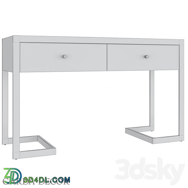 Console - CONSOLE WITH 2 DRAWERS WHITE _ CHROME KFG103 Garda Decor