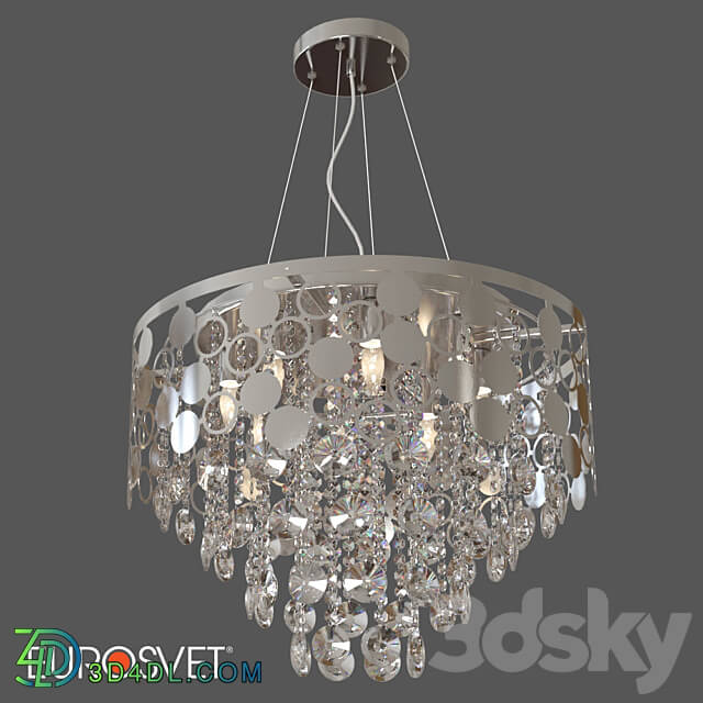 Pendant light - OM Hanging chandelier with Wi-Fi control Eurosvet 10123_8 gold _ chrome Lianna