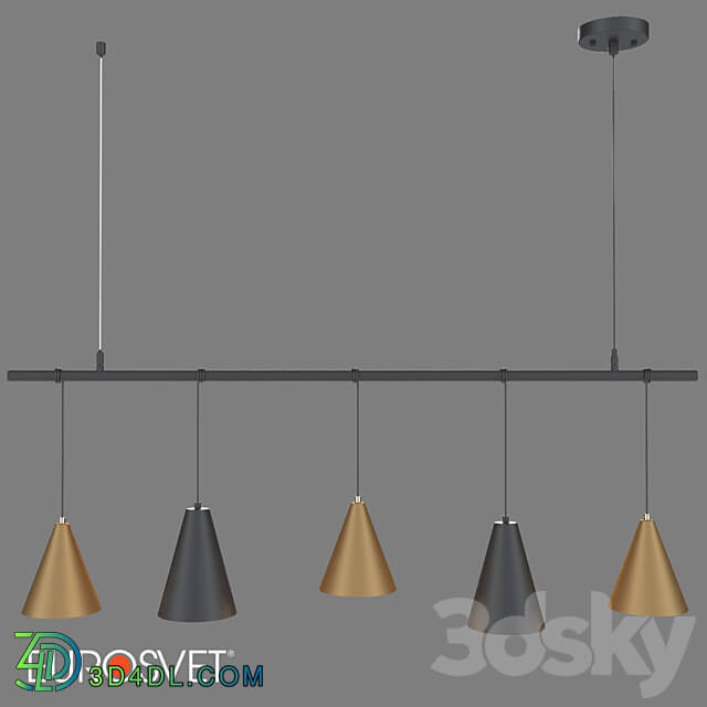 OM Pendant lamp Eurosvet 50088 5 black gold Castle Pendant light 3D Models 3DSKY