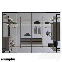 Raumplus Walk in closet UNO partition S1200 AIR Wardrobe Display cabinets 3D Models 3DSKY 