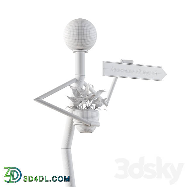 LED Park Light Stolb Human Pointer 3D Models 3DSKY