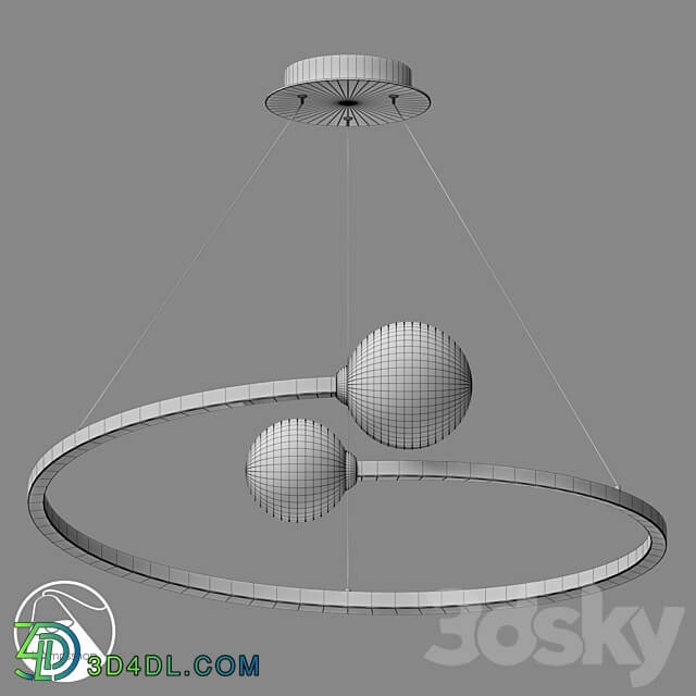 LampsShop.com L1529a Chandelier Spiral Ring Pendant light 3D Models 3DSKY