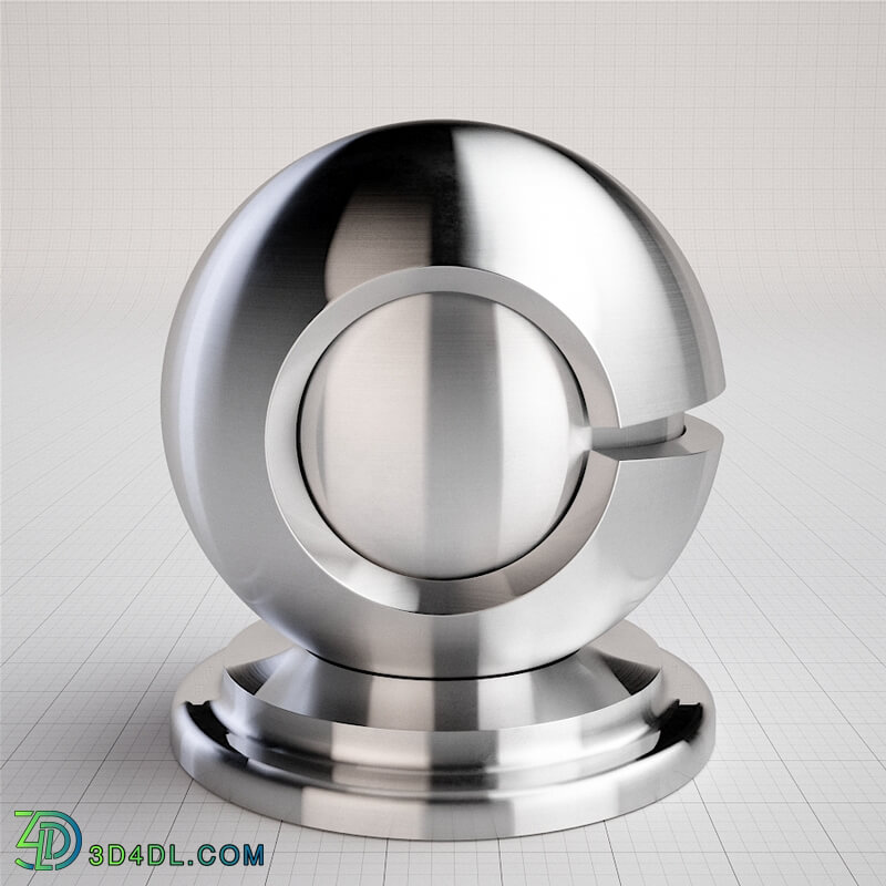 CGMood Basic Shaders Brushed Stainless Steel Material