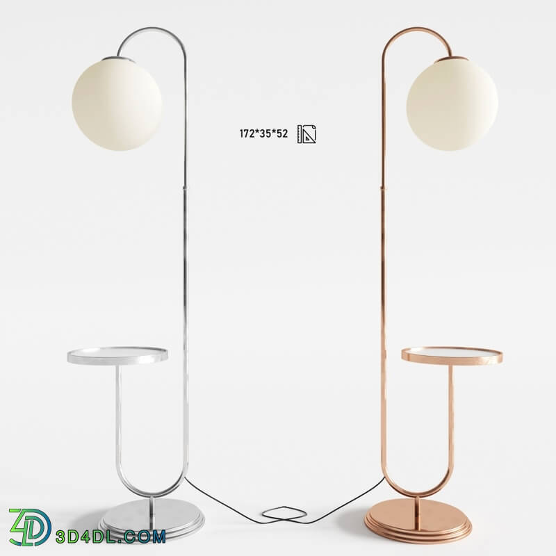 CGMood Bauhaus Chromed Floor Lamp