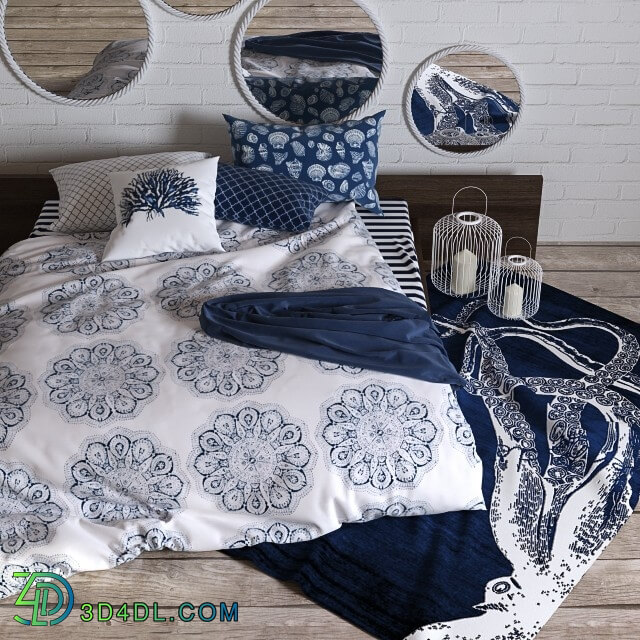 CGMood Bed White And Blue