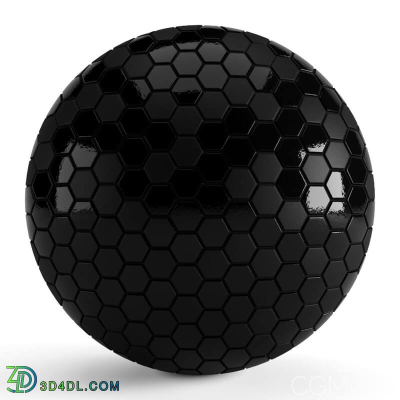 CGMood Black Hexagon Tiles 001