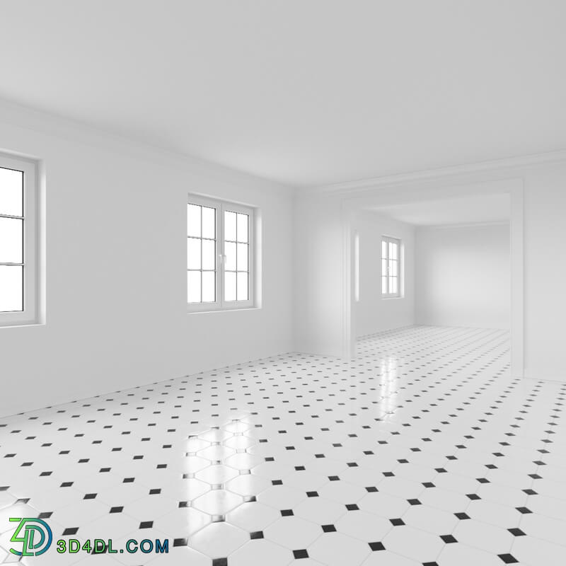 CGMood Black White Tiles 002