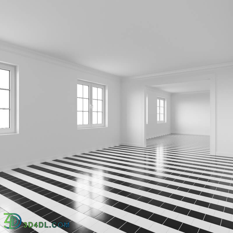 CGMood Black White Tiles 003