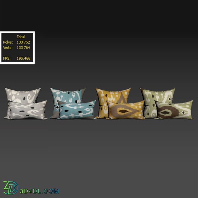 CGMood Decorative Pillows Dot And Bo Indah Ikat Set 044
