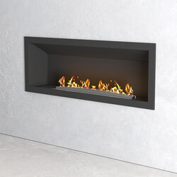 CGMood Firebox With Burner Matt Black With Ss Burner 