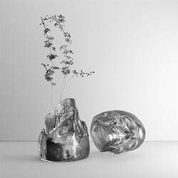 CGMood Glass Skull Flowerpot 