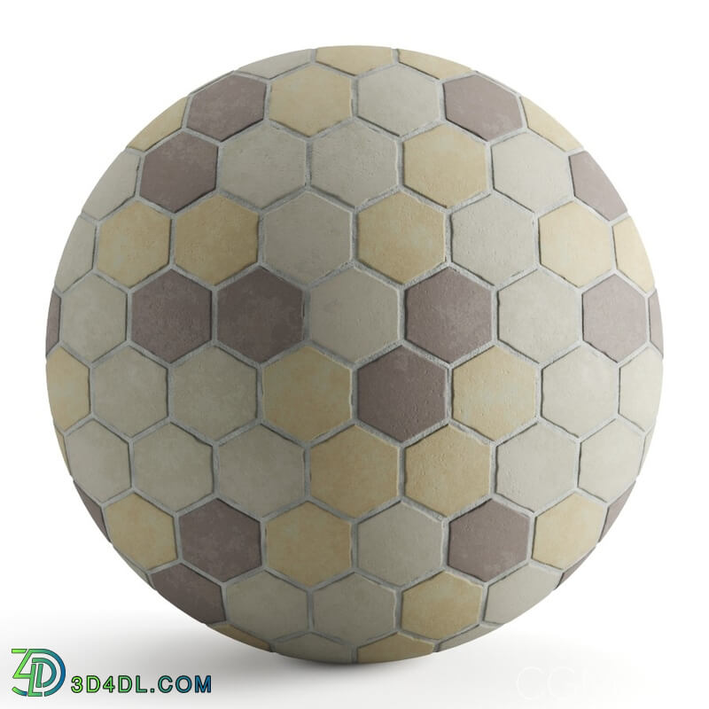 CGMood Hexagon Street Tiles 002