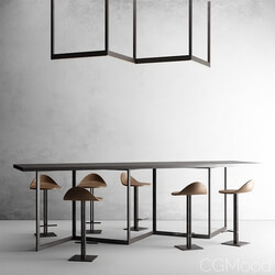 CGMood High Iron Table And Stools 