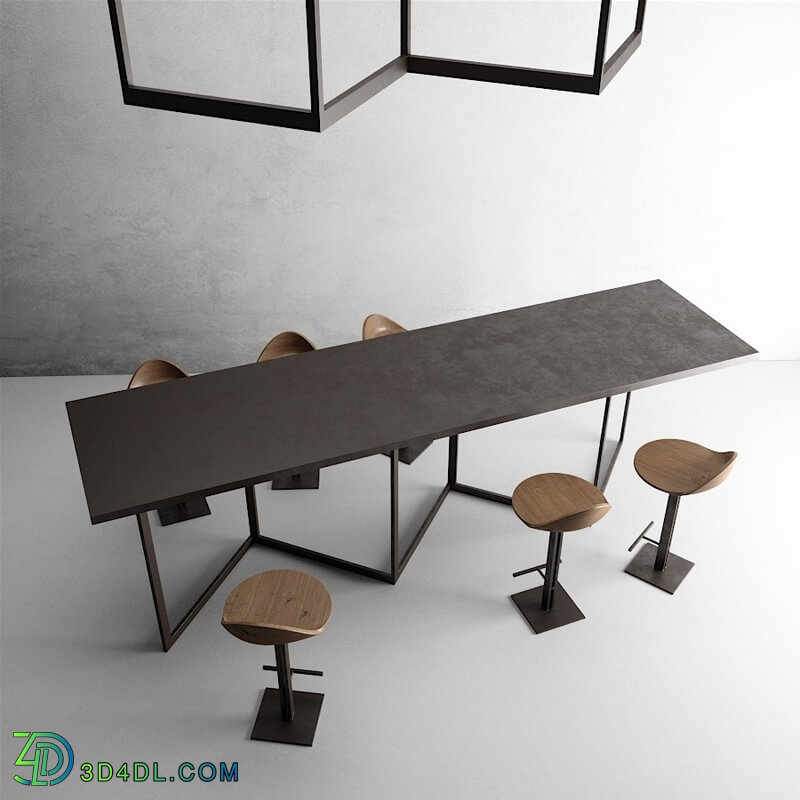 CGMood High Iron Table And Stools