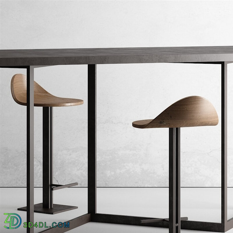 CGMood High Iron Table And Stools