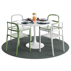 CGMood Ikea Docksta Table And Ypperlig Chair With Tableware 