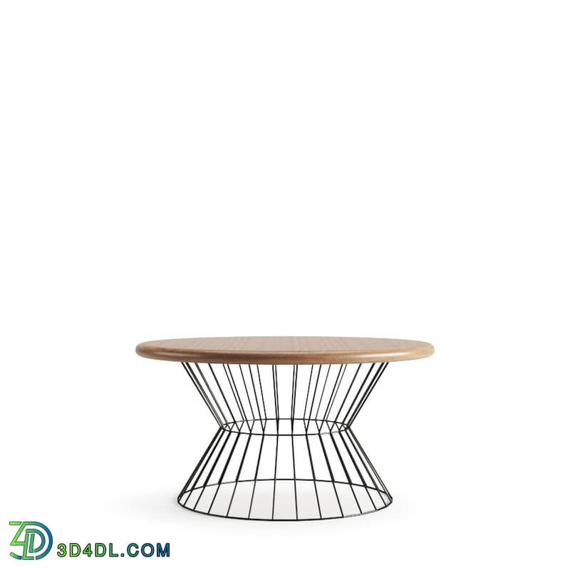 CGMood Industrial Circular Wooden Table