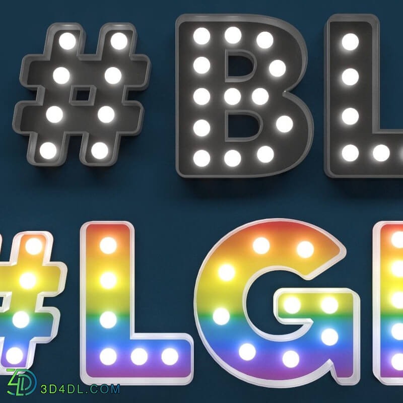 CGMood Letters Hashtags Text Blm Lgbt