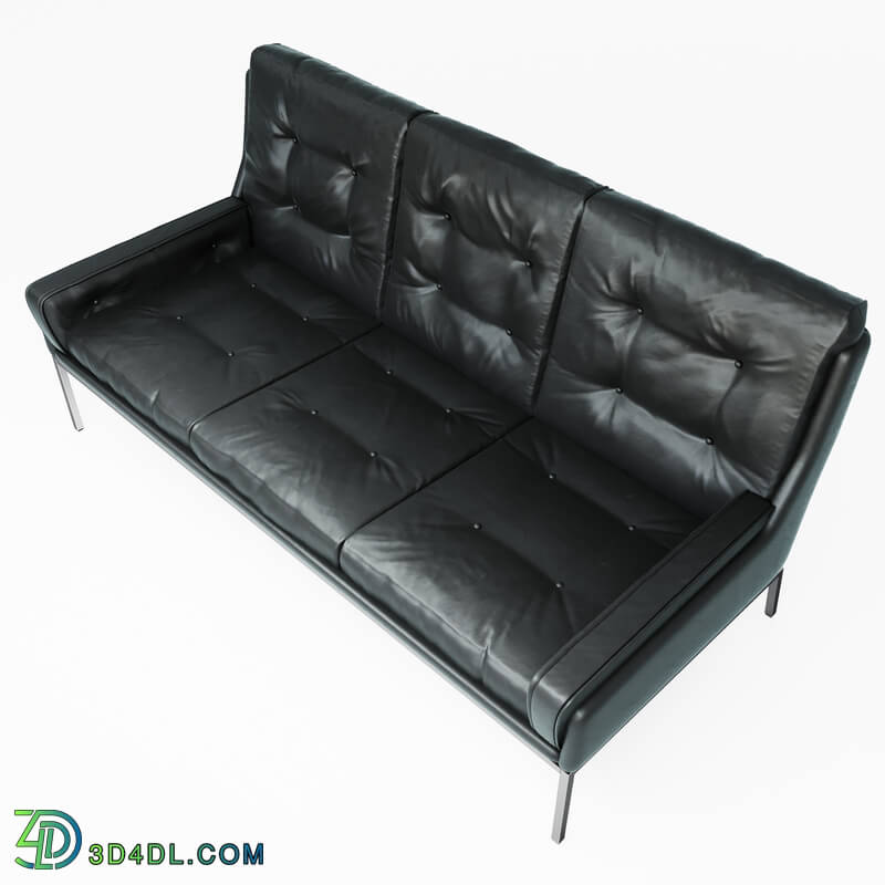 CGMood Rare Black Leather Sofa