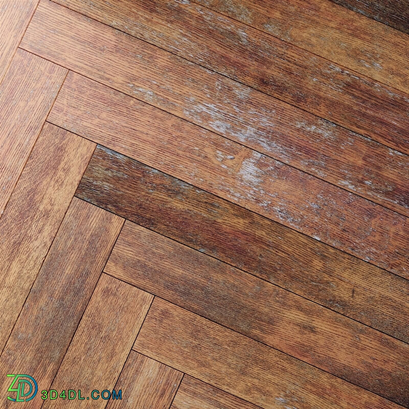 CGMood Rustic Wooden Floor Worn Out