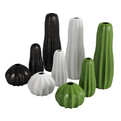 CGMood Stylized Ceramic Cactus Vases 