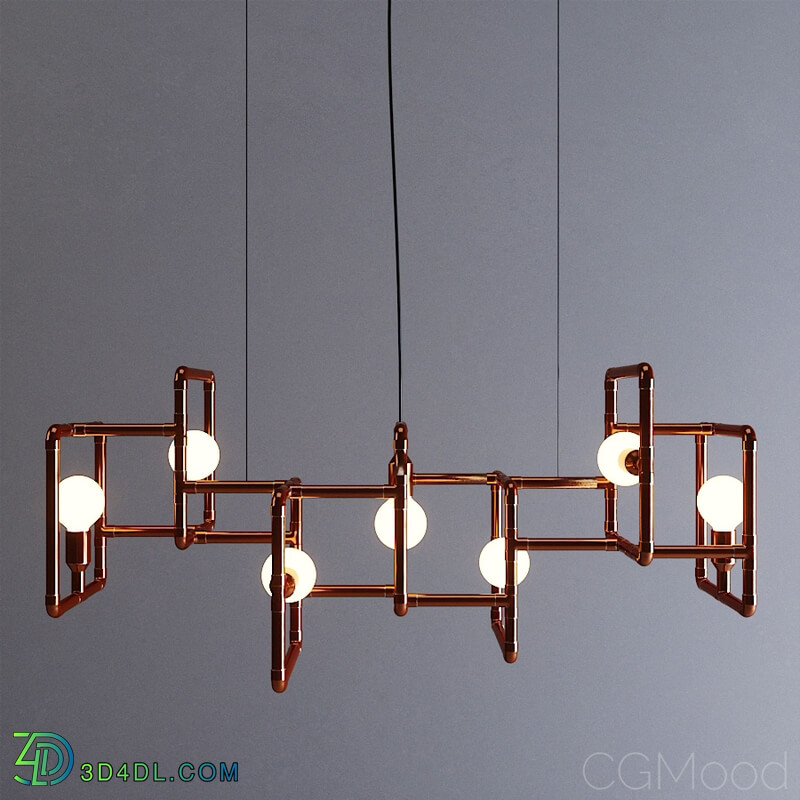 CGMood Vertigo Industrial Copper Ceiling Lamp