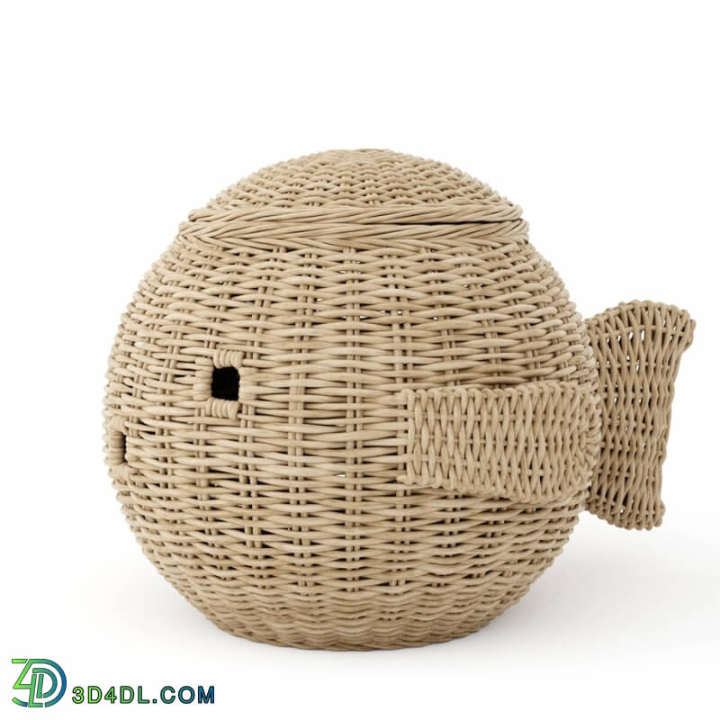 CGMood Wicker Basket Fish