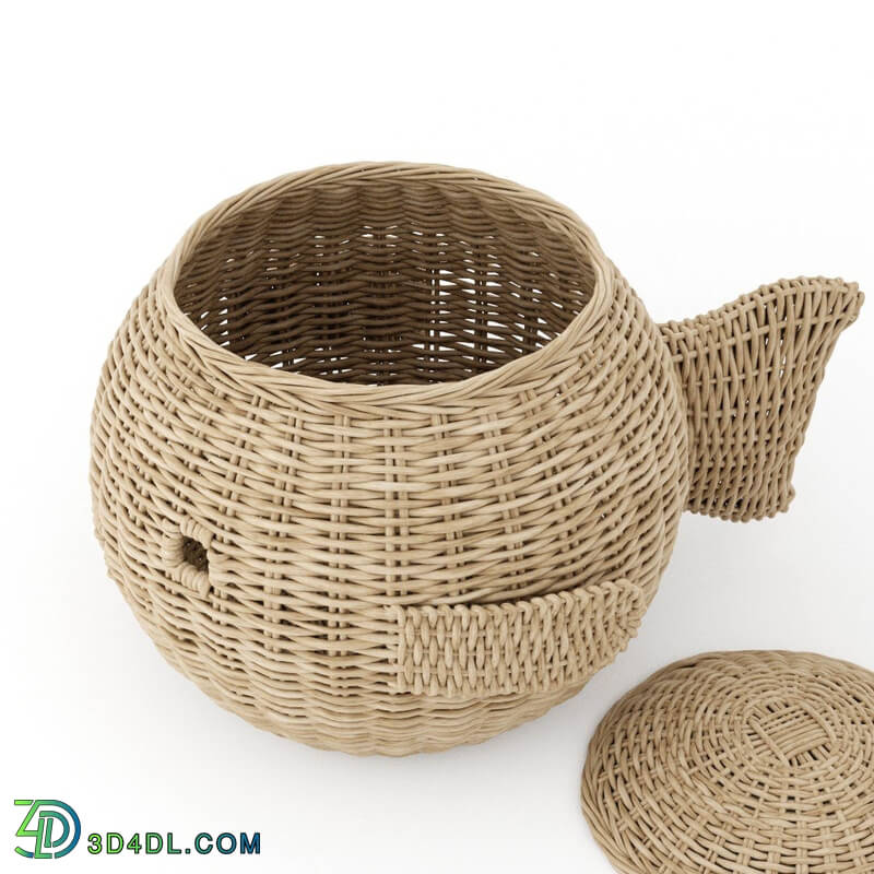 CGMood Wicker Basket Fish