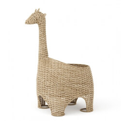 CGMood Wicker Basket Giraffe 