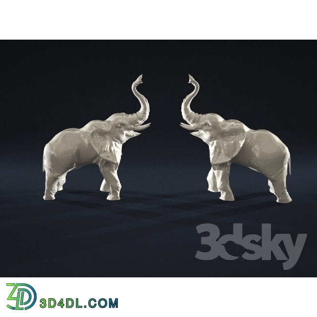 Other decorative objects Elephant and vase with branch